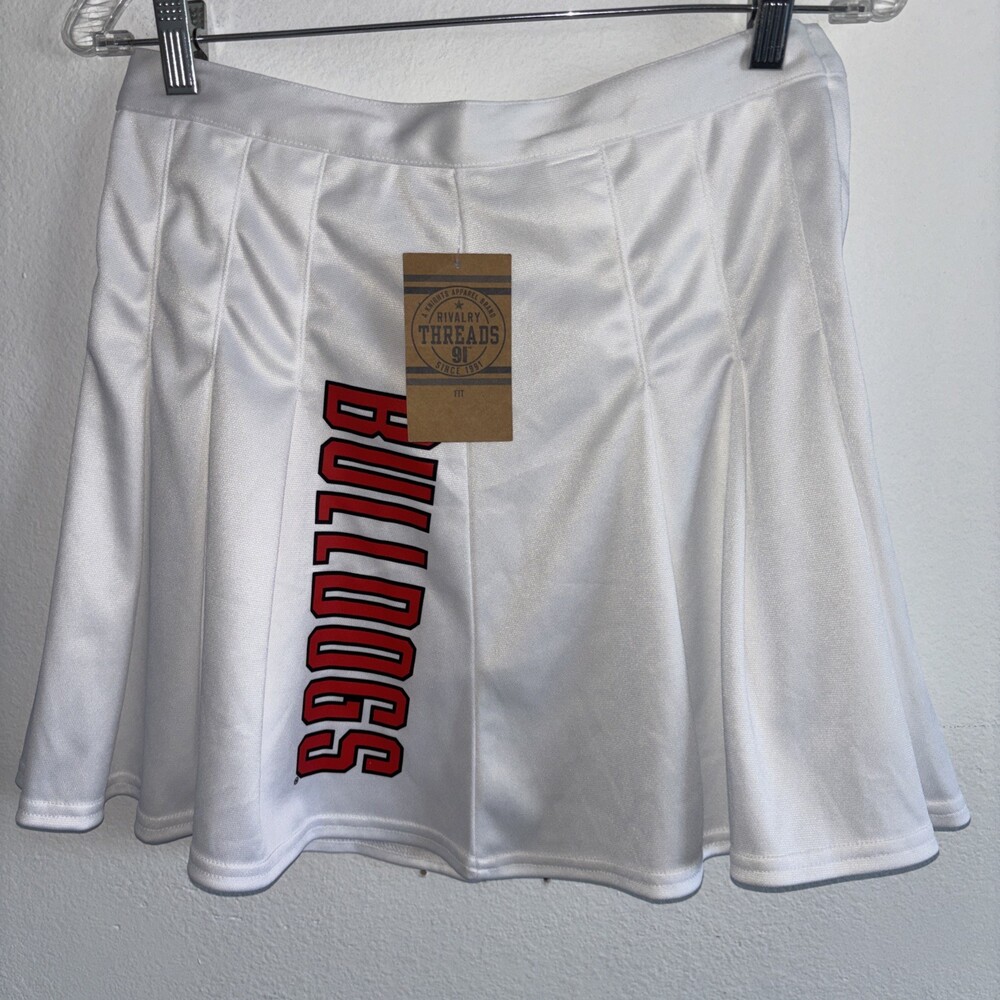 University of Georgia Bulldogs Rivalry Threads Cheerleader White Skirt Small NEW